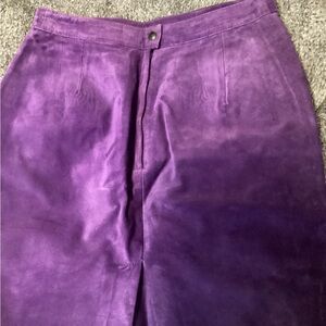 Vibrant Purple Suede Skirt